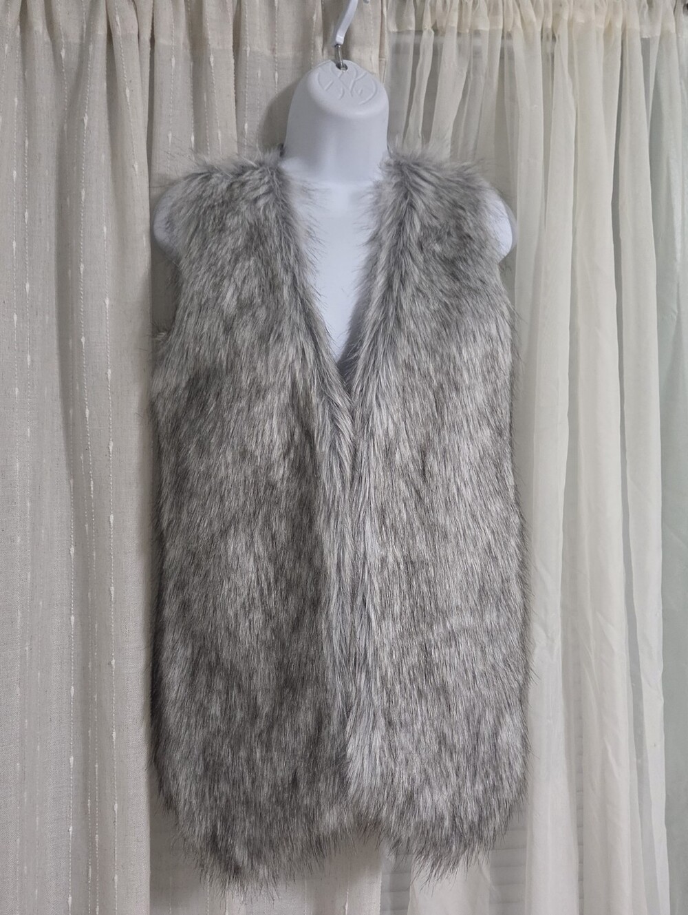 New Directions Faux Fur Knit Vest